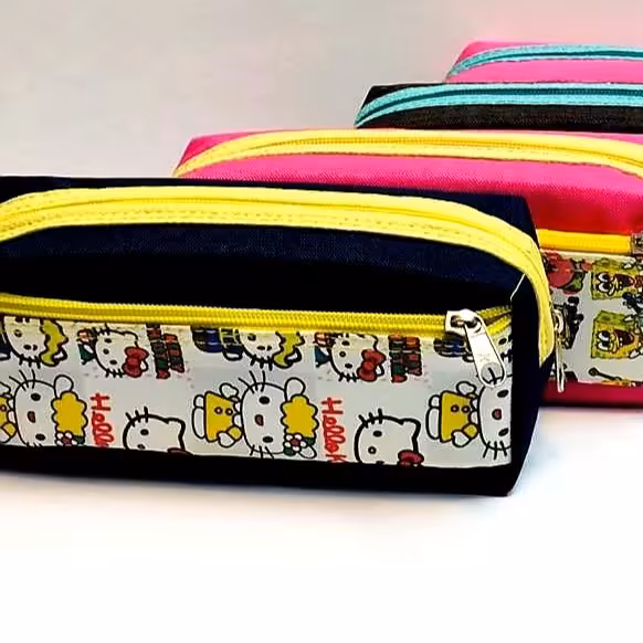 جامدادی سلفون دو زیپ عروسکی