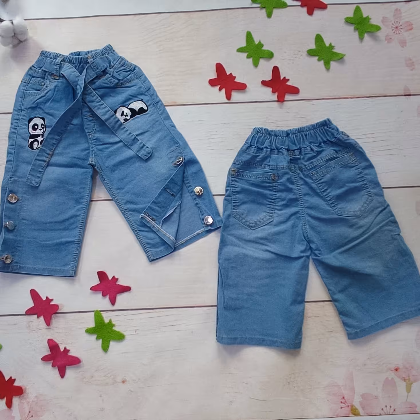 شلوارک بگ لی دخترانه بغل دکمه