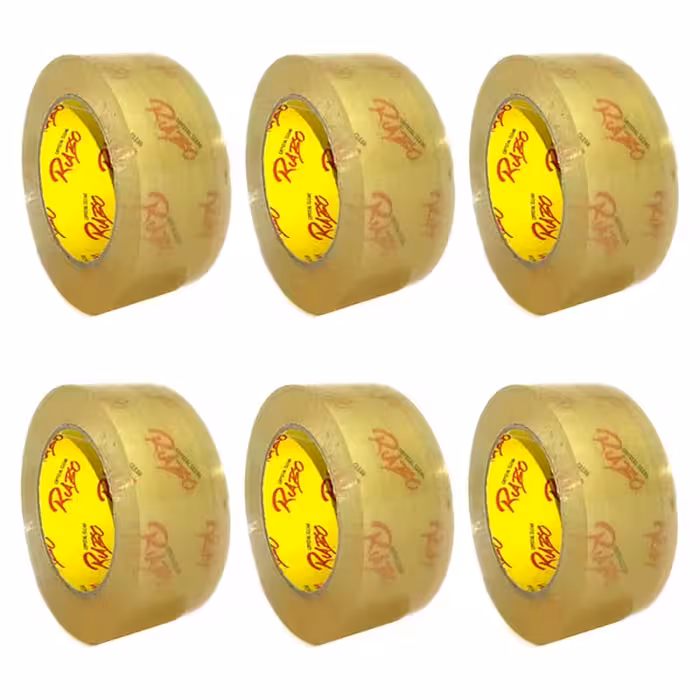 خرید چسب پهن 180 یارد رابو (زرد) عرض 5 سانتی متر بسته 6 عددی