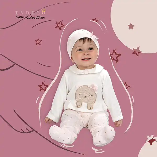 سرهمی صورتی دخترانه برند ایندیگو کد296010
