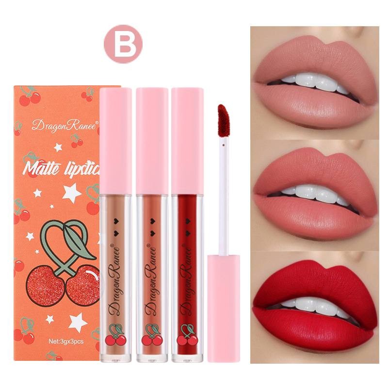 پک سه عددی رژ لب مایع گیلاسی دراگون شماره B