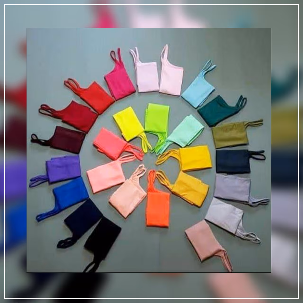 تاپ بندی زنانه سایزLوXLو2XLجنس ویسکوز رنگبندی مطابق تصویر