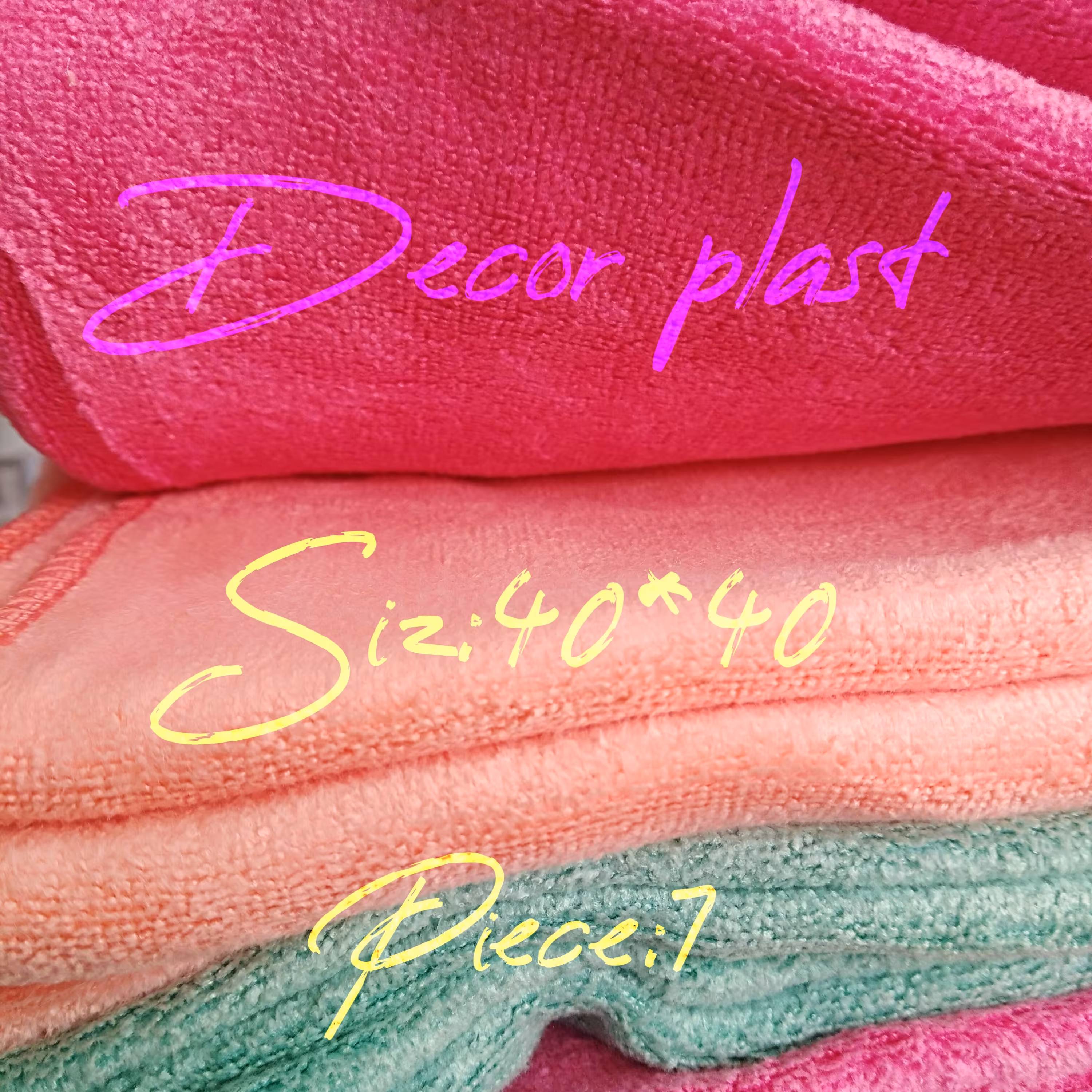 دستمال جادویی تمام سطوح سوپر نانو میکروفایبر گرم بالا ضخیم 6 عددی سایز 40در40سانتیمتر