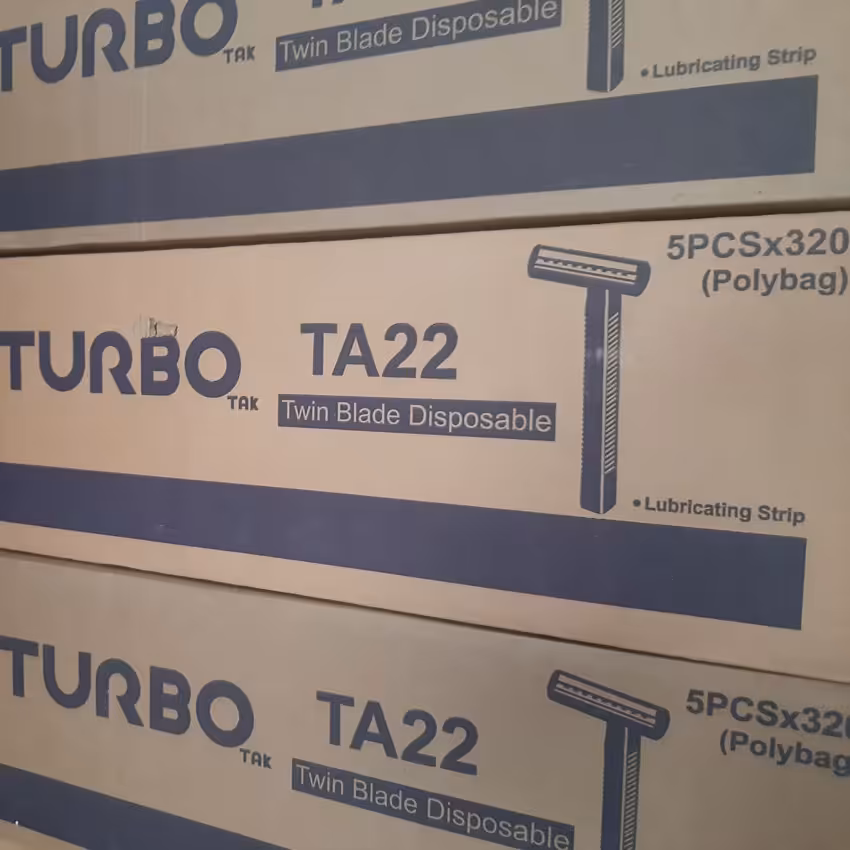 ژیلت  توربو 2 لبه صابوندار 5 تایی ( کارتن 320 بسته )