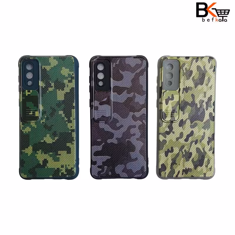 قاب پشت سخت چریکی محافظ لنز دار سامسونگ مدل A02