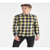 پیراهن / بلوز دکمه دار سبز مردانه آستین بلند آبی Slim Fit Square Blue Colin’s