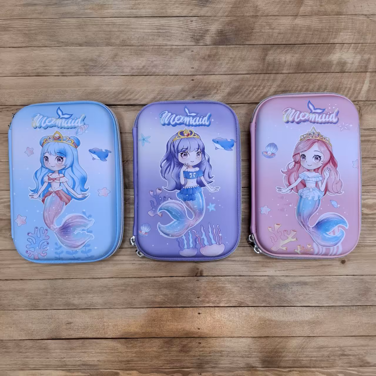 جامدادی کتابی سه بعدی بزرگ طرح پری دریایی تاجدار