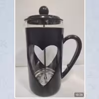 فرنج پرس دمنوش 600میل خارجی شیشه پیرکس شعله مستقیم