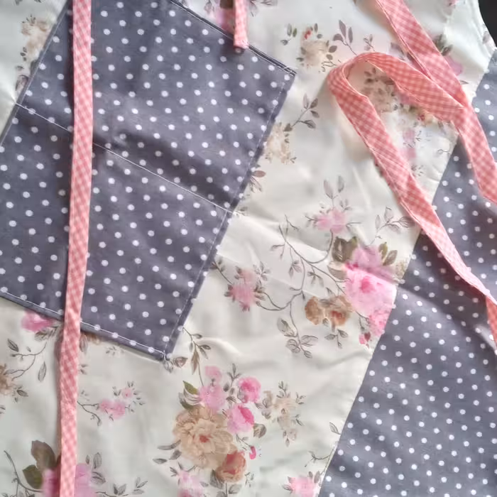 پیش بند آشپزخانه دو لایه با کتان نخ ترک 