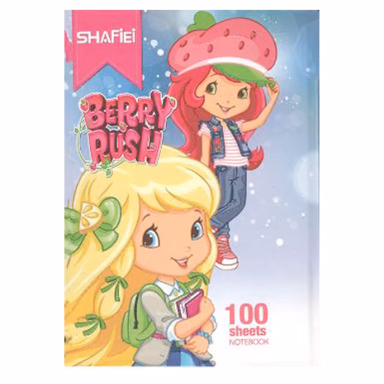 دفتر مشق 100 برگ شفیعی طرح  دختر توت فرنگی  کد 56