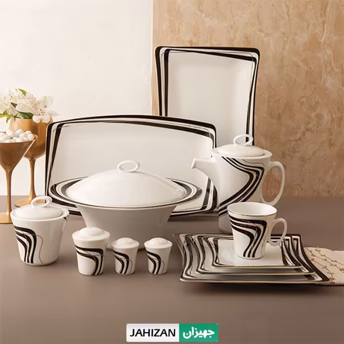 سرویس چینی زرین 97پارچه زیبرا وینچی