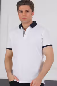 تی شرت سفید مردانه T8579 اورجینال Dewberry