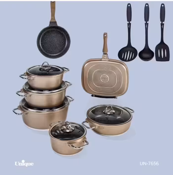 سرویس قابلمه 16 پارچه یونیک بژ مدل مونیخ کد un-7656