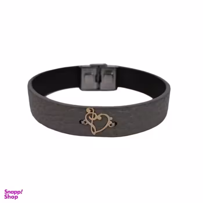 دستبند چرم و طلا 18 عیار اپال گلد مدل ch05