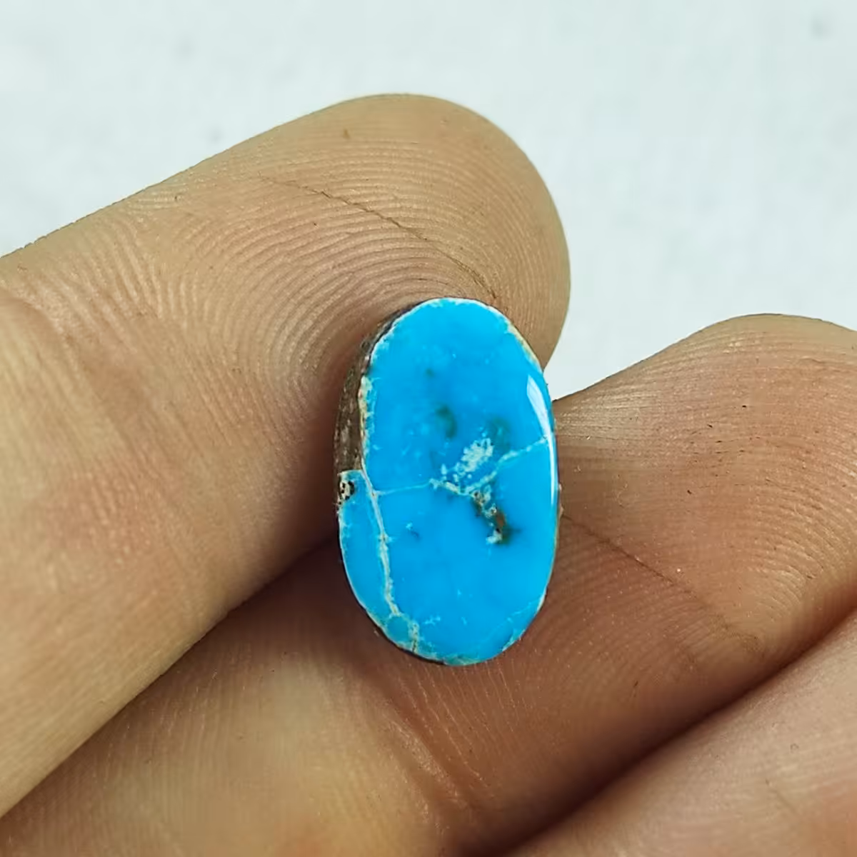 سنگ فیروزه نیشابور طبیعی مدل گرد کد 11514996