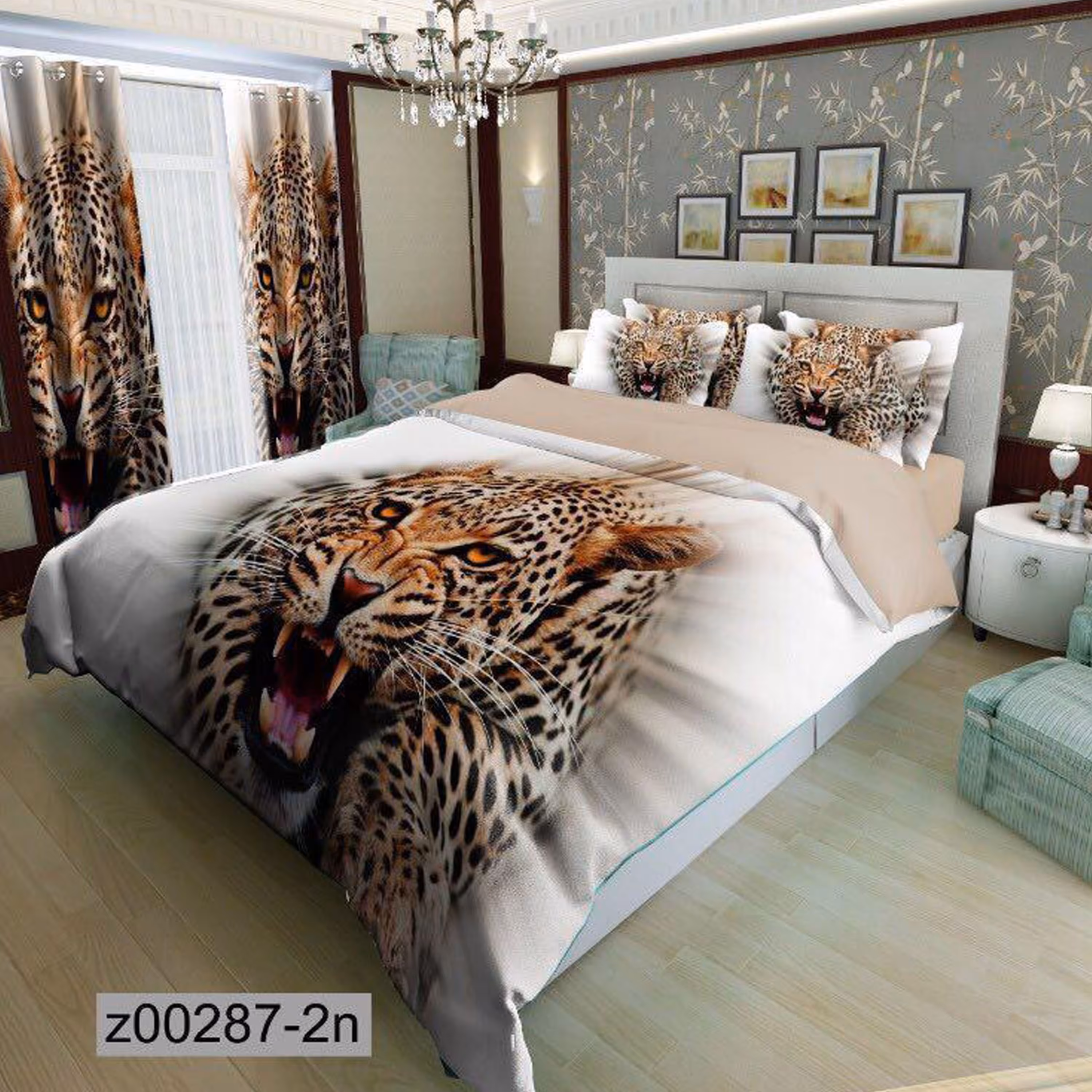 سرویس روتختی 2 نفره تنسل چاپی برندترک لند(Turk Land) z 287