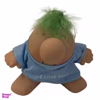 عروسک مستر دماغ مدل مو سبز طرح i love you ارتفاع 8 سانتی متر