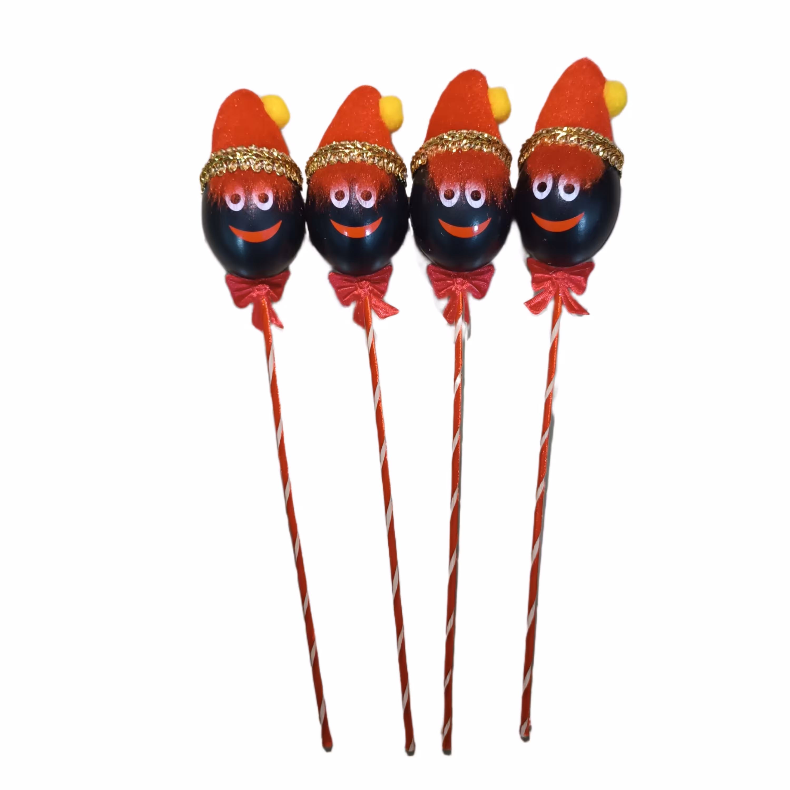 تخم مرغ عید حاجی فیروز با کل نمدی هفت سین نوروز تخم مرغ رنگی سیاه چوبی عید 