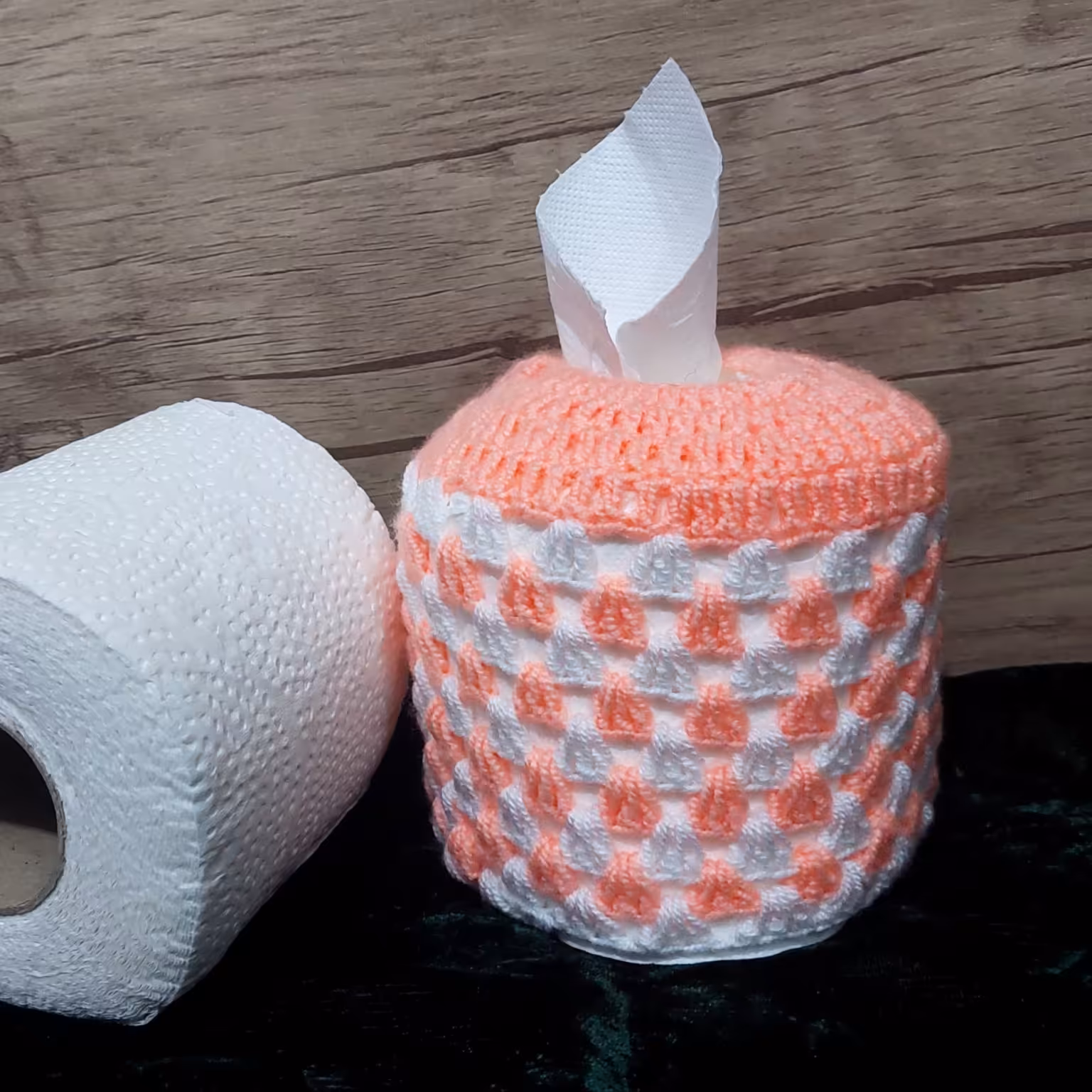 جا دستمال کاغذی بافتنی مخصوص دستمال توالت 