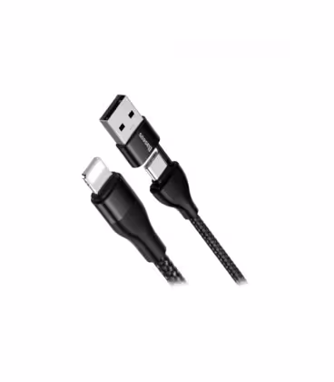 کابل Lightning به USB / Type-C باسئوس مدل Dual Output CATLYW-G01 طول 1 متر