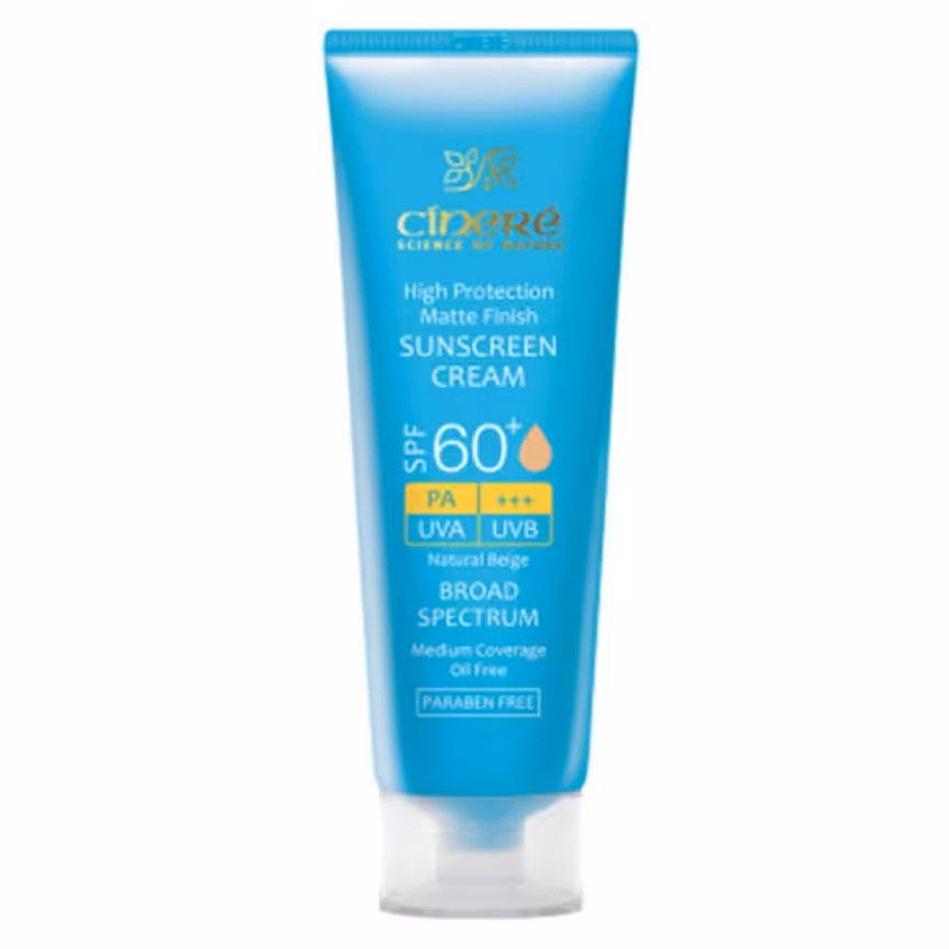 کرم ضدآفتاب رنگی SPF60 مات کننده پوست چرب سینره ( در دو رنگ متفاوت)