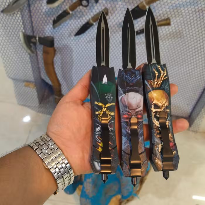 چاقو تمام اوتمات کشویی طرح دار