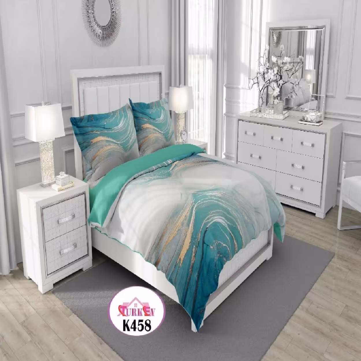 سرویس روتختی ترک إو turkev کد k-458 دونفره 6 تکه