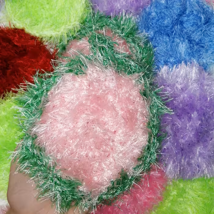 اسکاچ ظرف شویی بافتنی یک لایه موهر سبز صورتی 