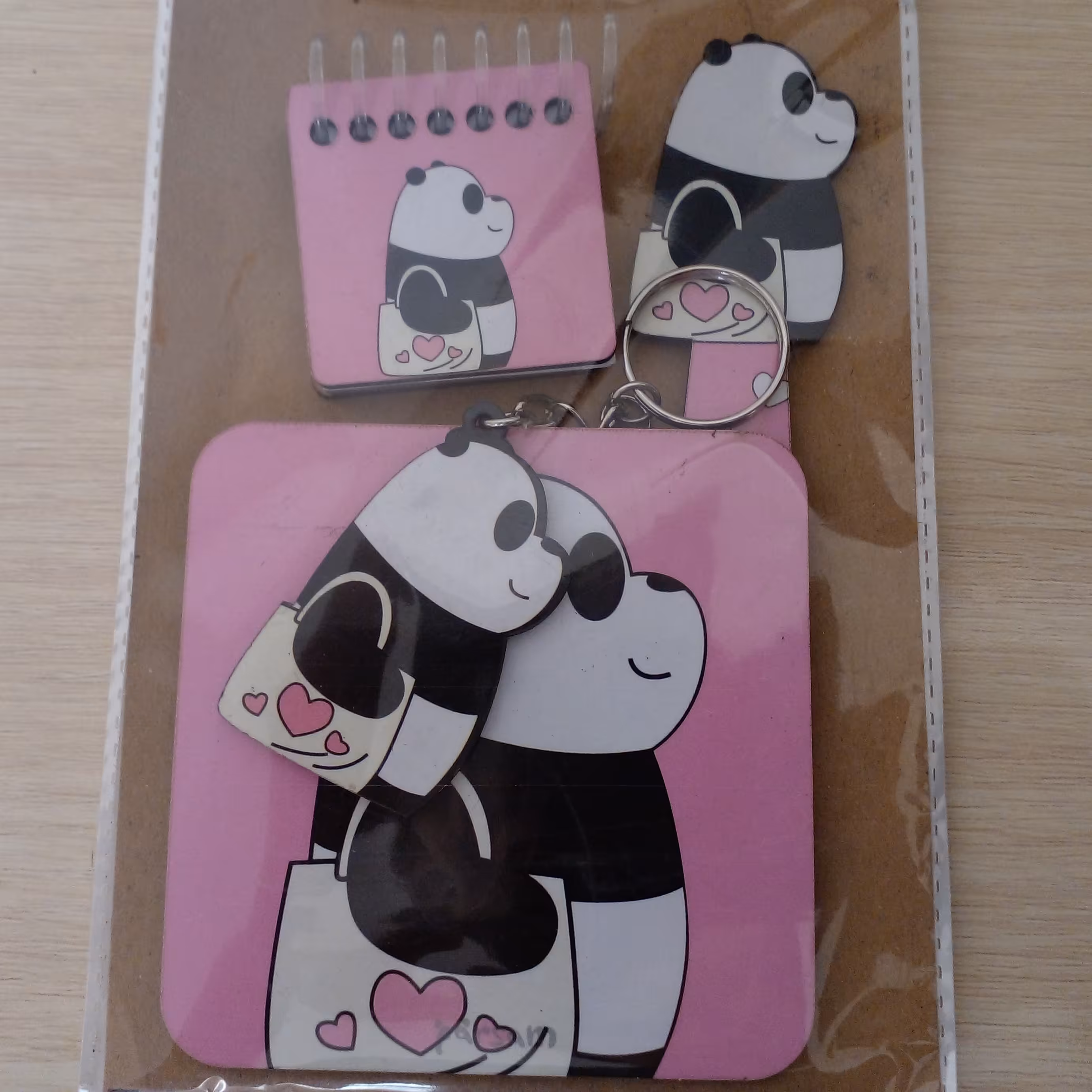 ست چوبی بوکمارک و زیر لیوانی و