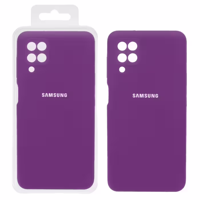 قاب-گارد موبایل سیلیکونی پاک کنی اورجینال درجه یک Samsung A12 -M12-F12 - ارغوانی (پک دار)