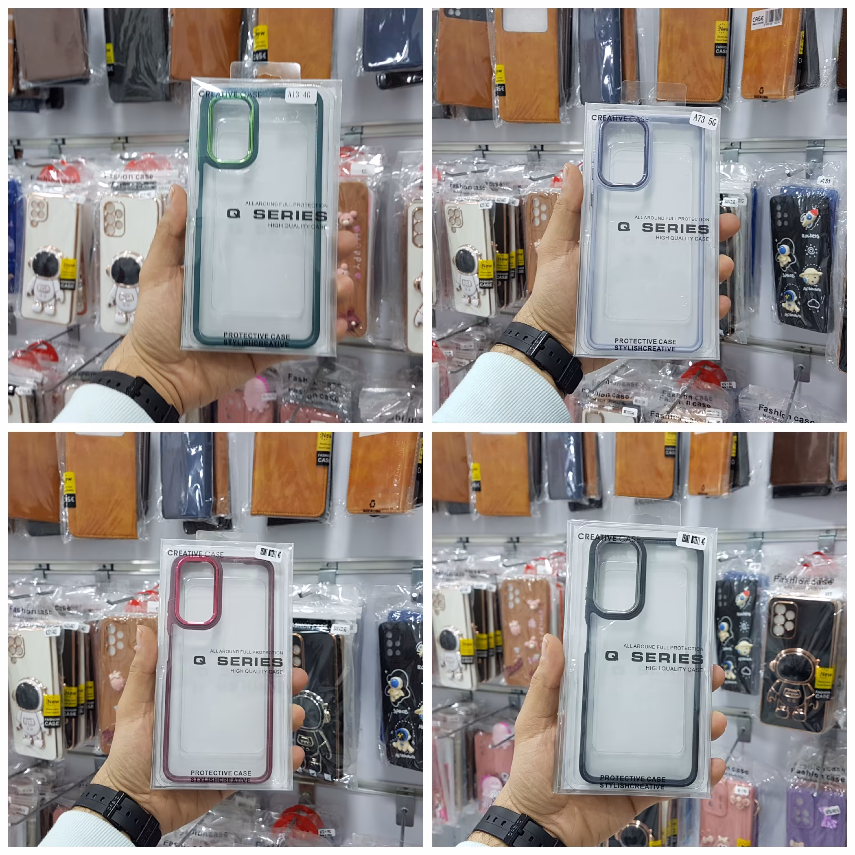 قاب گوشی  شفاف دور رنگی - برای گوشی های سامسونگ و شیائومی