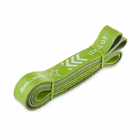 کش بدنسازی پاورباند گلدن استار 33 میلیمتر LEVEL 03 | سبز/طوسی