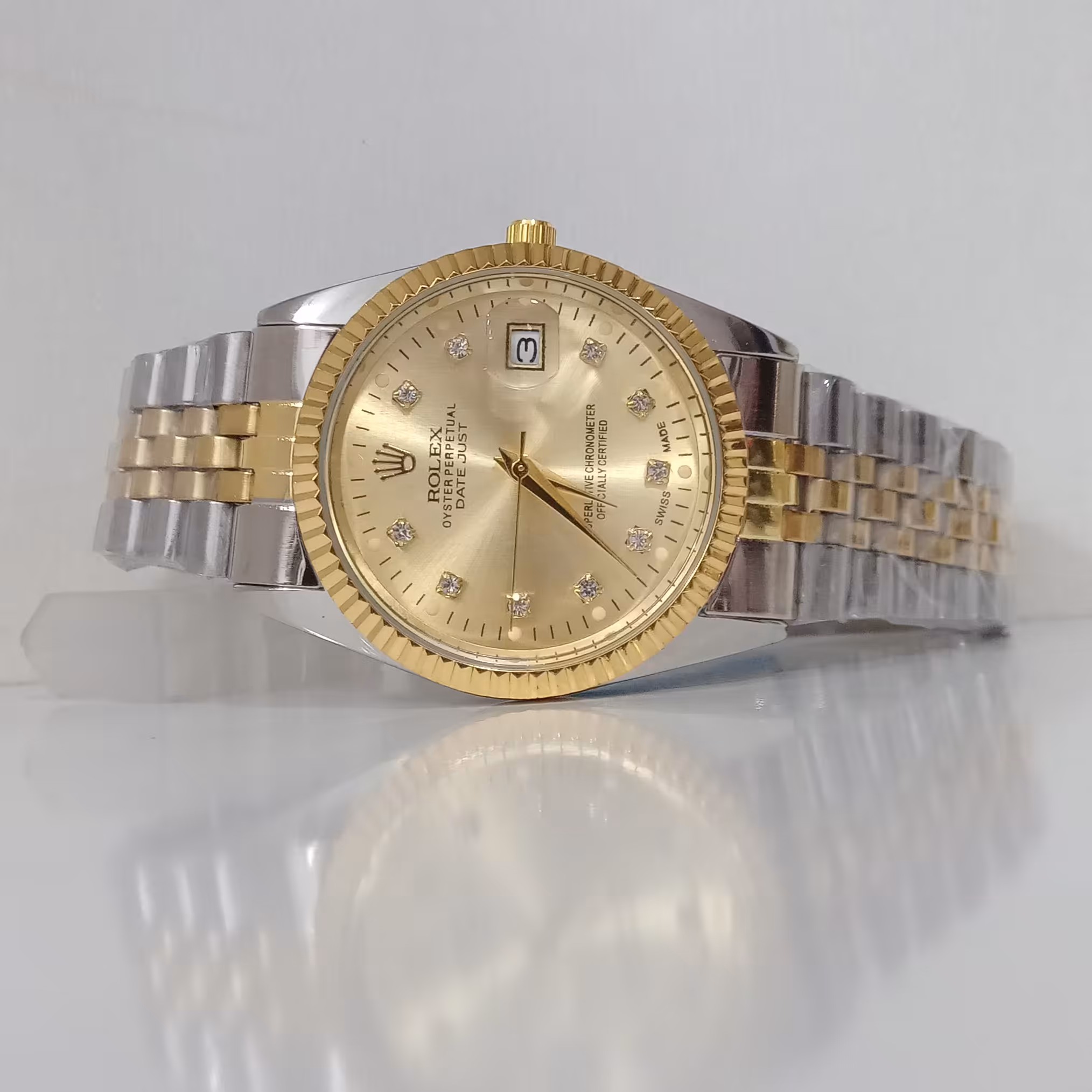 ساعت رولکس مردانه تقویم دار رنگ ثابت استیل ضدآب ارسال رایگان