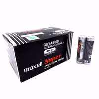 خرید باتری نیم قلمی مکسل مدل MAXELL SUPER POWER ACE BLACK بسته 40 عددی