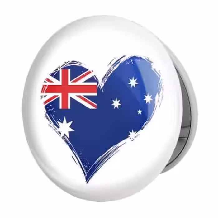 آینه جیبی خندالو طرح پرچم استرالیا مدل تاشو کد 20631