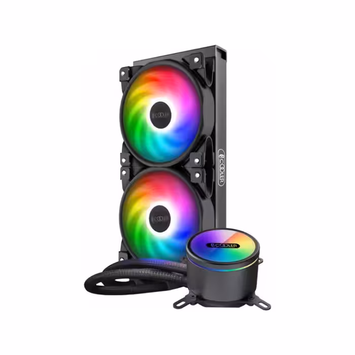 خنک کننده پردازنده پی سی کولر مدل PCcooler GI-CX240 نور پردازی ARGB