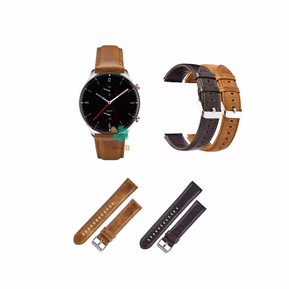 بند چرمی ساعت شیائومی Amazfit GTR 2e مدل Genuine Leather