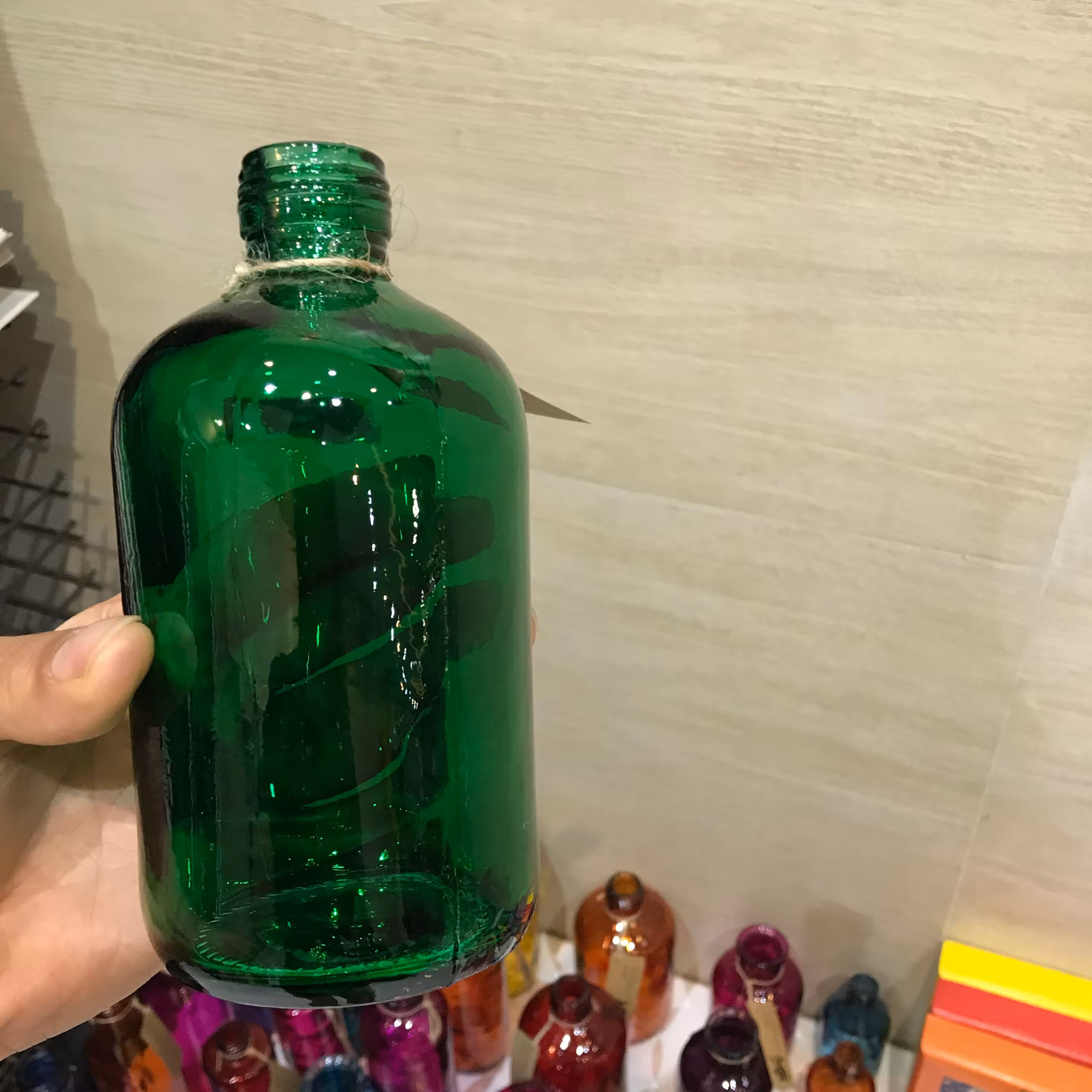 گلدان شیشه رنگی مدل سی