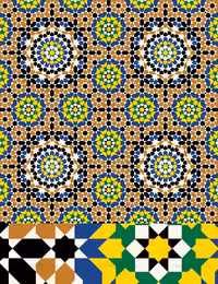 وکتور طرح کاشی کاری اسلامی شماره 166 - گرافیک با طعم تربچه