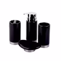 ست سرویس بهداشتی 4پارچه سرامیک ردفلاور(RedFlower) مدل B196 مشکی