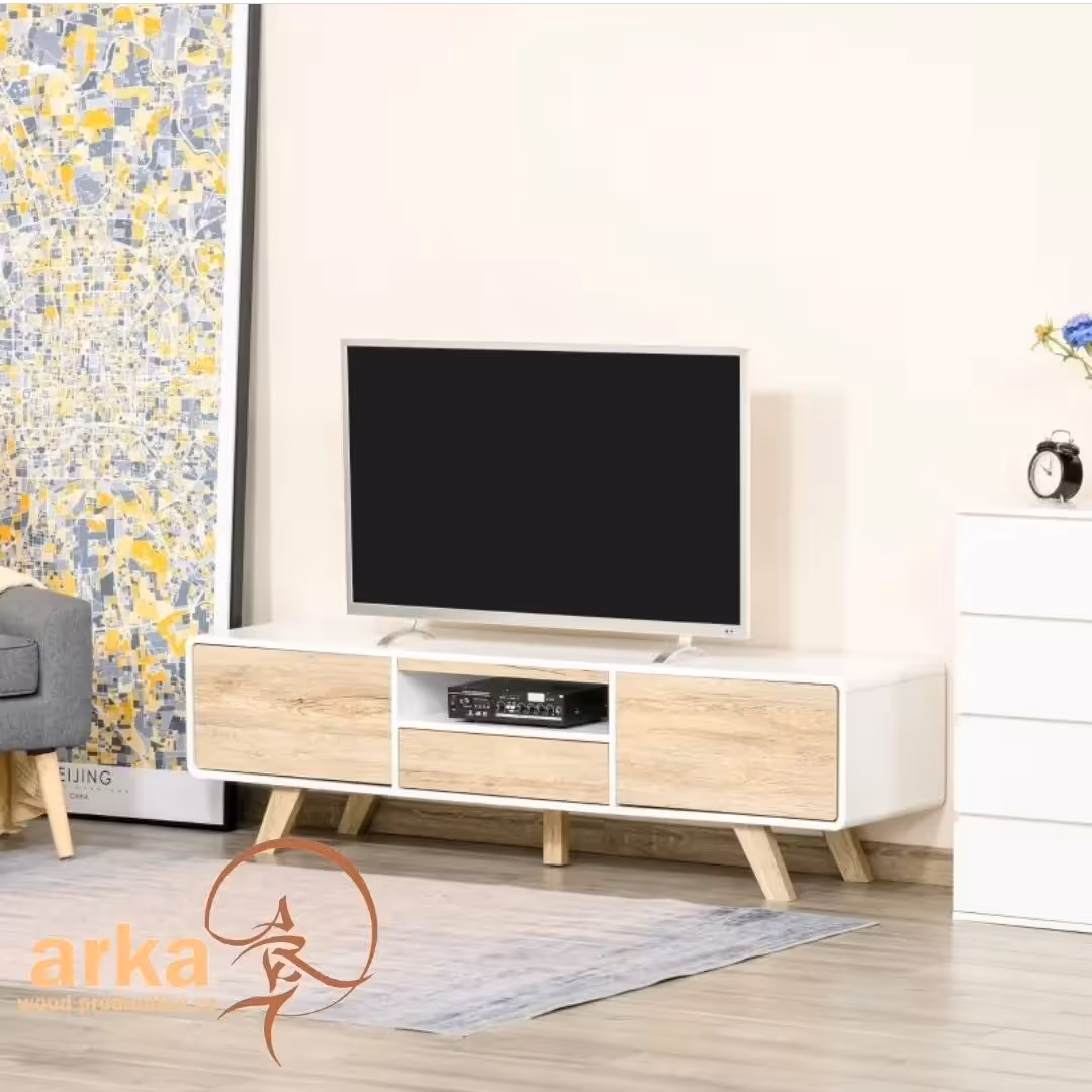 میز  تلویزیون دو رنگ شیک