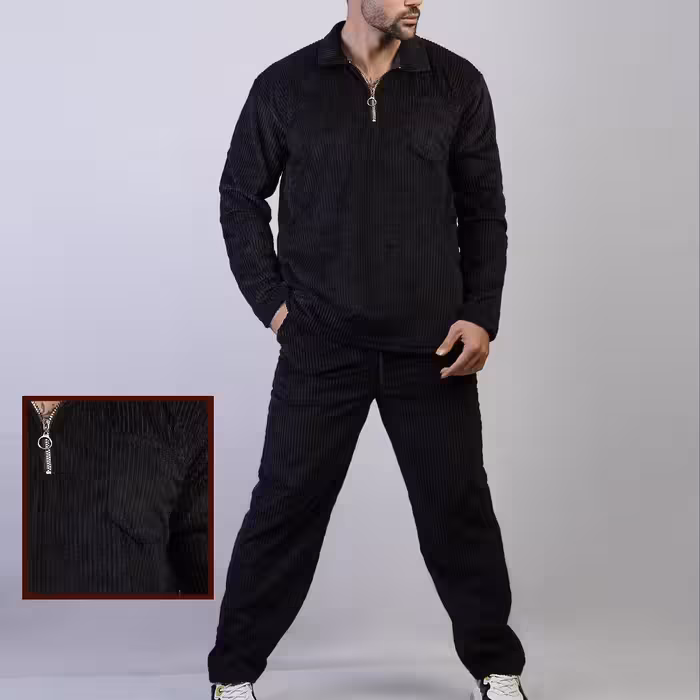 ست مخمل کبریتی پاییزی

کار فوق العاده گرم بالا ضخیم وکاملا کشی

تن خور عالی در سایزهای MالیXXXL

دو رنگ مشکی وکرم