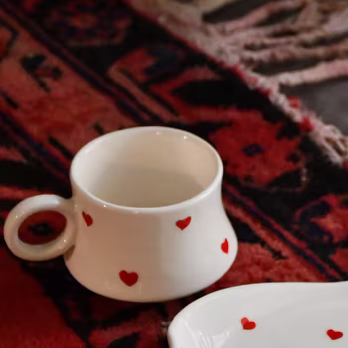 فنجان سرامیکی قلبی