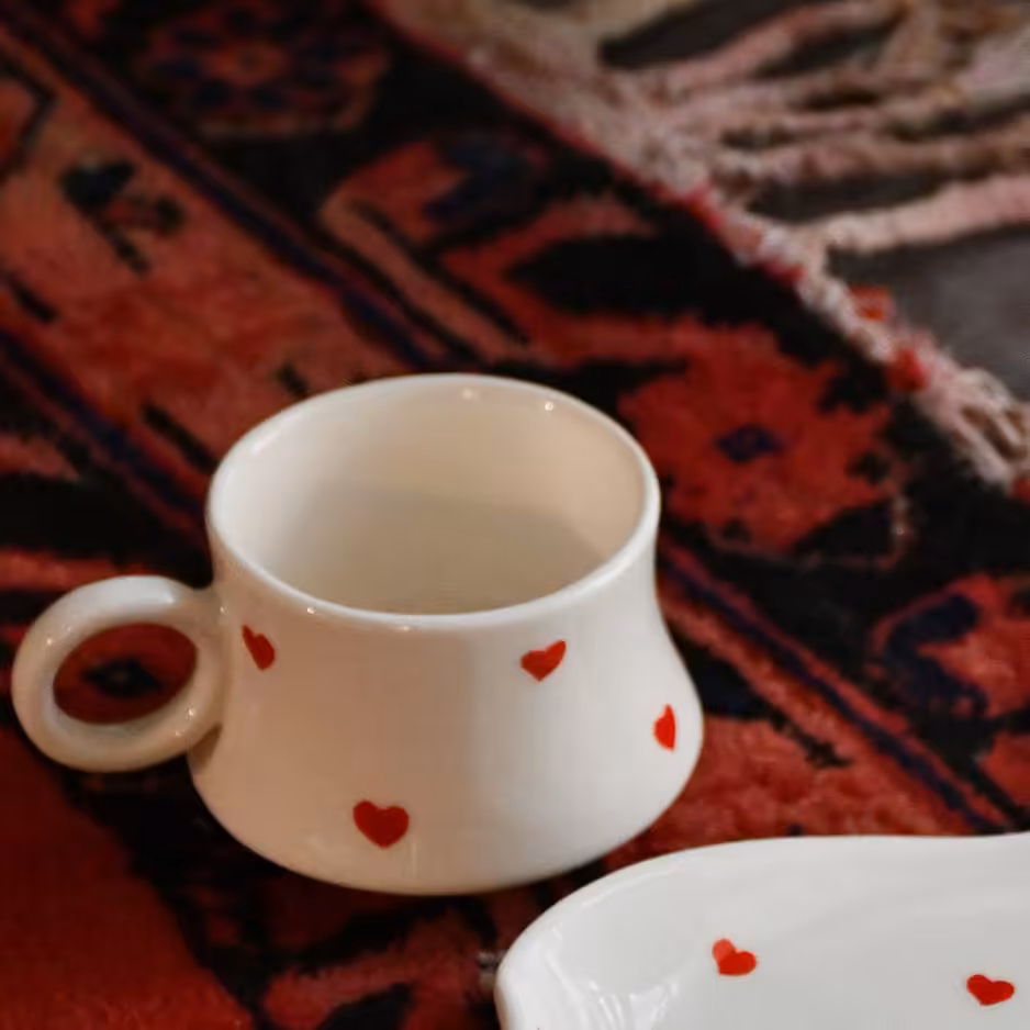 فنجان سرامیکی قلبی