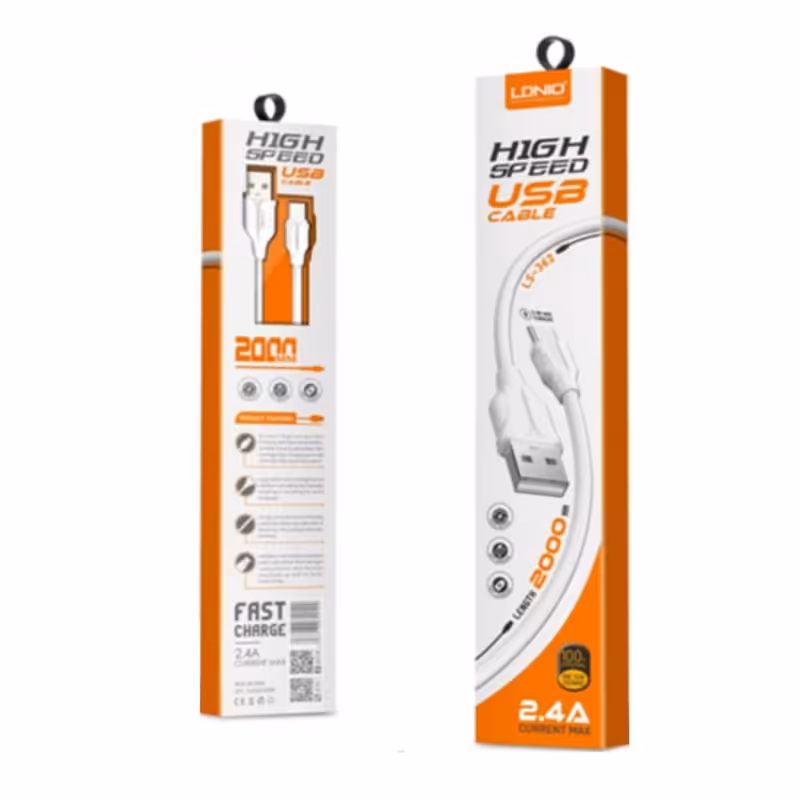 کابل شارژر MICRO USB اندرویدLDNIO الدینیو مدل LS-362 متراژ 2 متر

