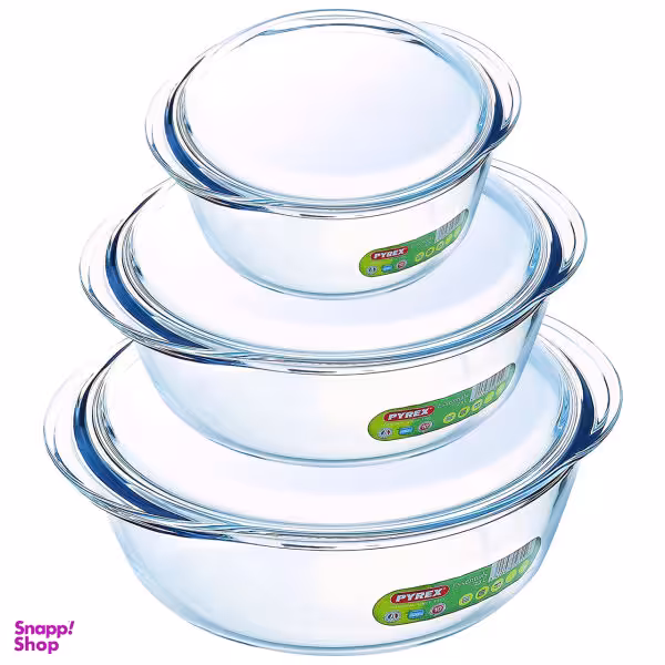 ظرف پخت پیرکس مدل px200 مجموعه 3 عددی