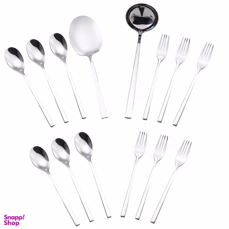 سرویس قاشق و چنگال 14 پارچه جی فی نی مدل 53 لاکچری