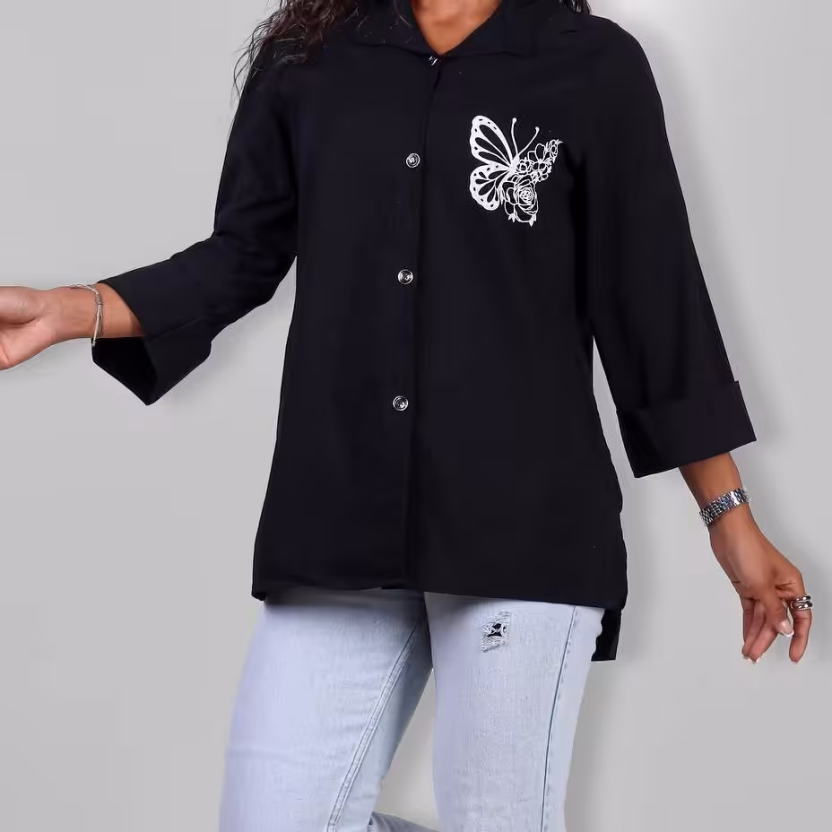 مانتو مشکی بنگال کش 