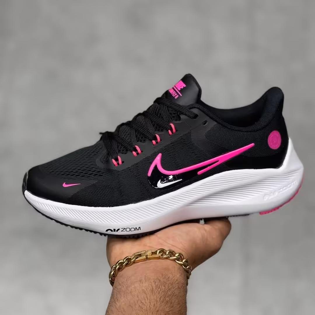 816 کفش ورزشی نایک ایر کتونی زنانه رنگ مشکی صورتی nike air
