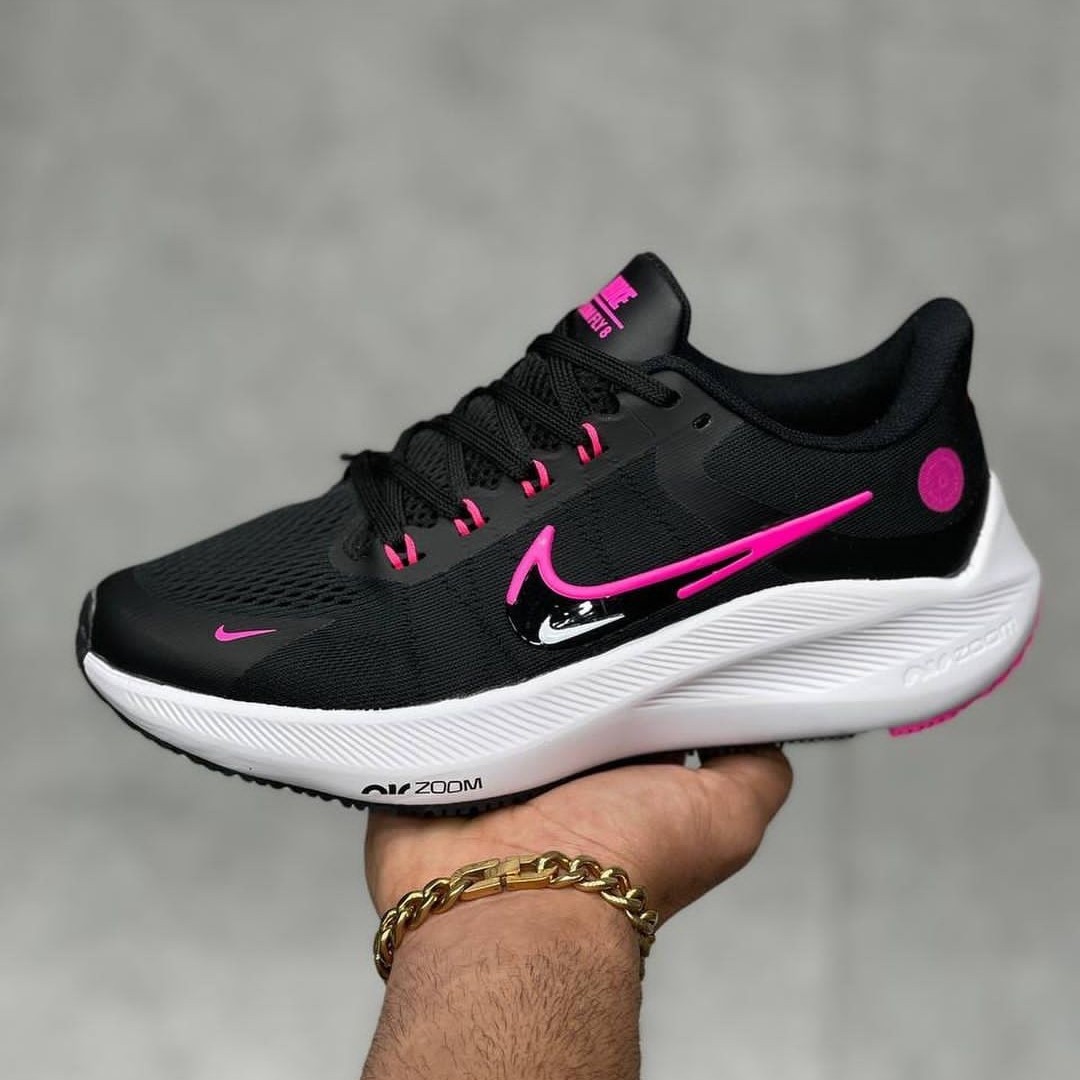 816 کفش ورزشی نایک ایر کتونی زنانه رنگ مشکی صورتی nike air